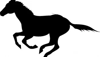 Layout "Silhouette of a running horse" #2254268505