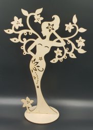 Макет "Женщина дерево подставка для украшений" 2