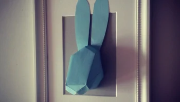 Макет "Papercraft 3d кролик пепакура шаблон"