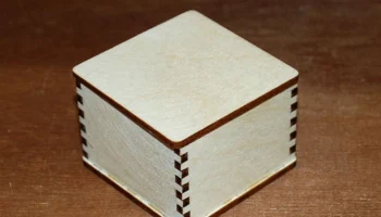 Макет "Пустая коробка для украшений пустая незаконченная деревянная коробка"
