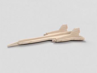 Макет "Самолет 3d пазл lockheed sr-71 деревянная модель 6 мм svg файл" 1