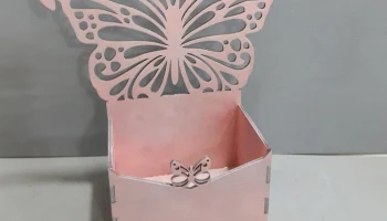 Макет "Коробка с бабочкой"