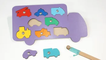 Макет "Транспортные средства формы головоломки деревянные прищепки головоломки для малышей"