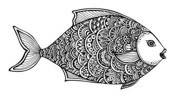 "Рисунок рыба с узорами" VM-24692890