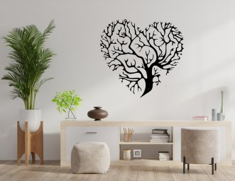Макет "Декор настенной таблички в форме сердца Дерево жизни" 0