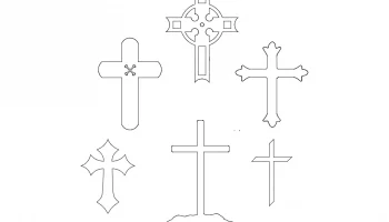 Макет "Коллекция христианских крестов"