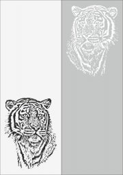 Макет "Пескоструйный рисунок тигр" 0