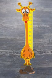 Макет "Детский ростомер жираф шаблон" 0