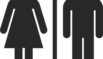 Макет "Туалет мужчина и женщина знак"