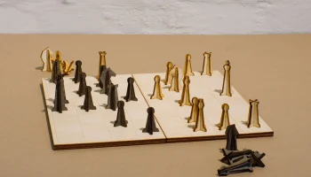 Макет "Деревянные шахматные фигуры"