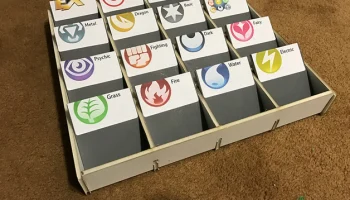 Макет "Коробка для сортировки торговых карт"