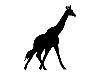 Макет "Зирафа (силуэт жирафа)" 0