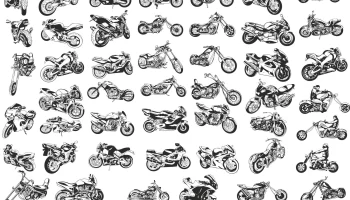 "Мотоциклы в векторе" VM-513481161