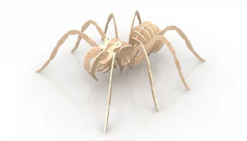 Макет "Паук 1,5 мм насекомое 3d деревянная головоломка"