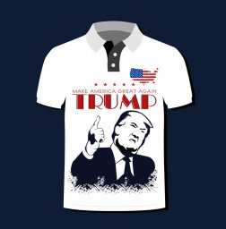 Макет "Америка футболка шаблон лозунг президент флаг" 0