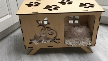 Кошкин дом деревянный