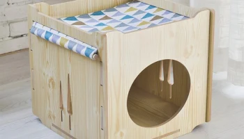 Деревянный кошачий дом штабелируемый кошка гамак дом кошечка кубик комната