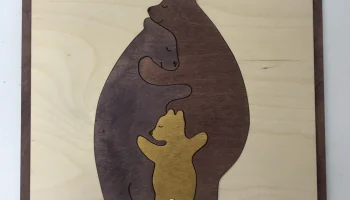 Макет "Настенное украшение семьи медведей"