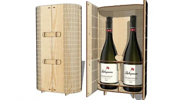 Двойной винный ящик деревянный две бутылки вина подарочный ящик 3 мм фанера