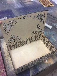 Макет "Декоративная коробка для чая с гравировкой рисунка чайника заварочного чайника" 1
