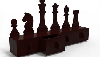 Макет "Органайзер шахматный 4мм"