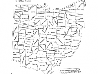 Макет "Транспортная карта штата Огайо" 0