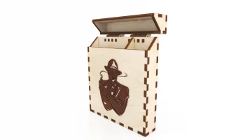 Деревянная коробка для сигарет 100 мм