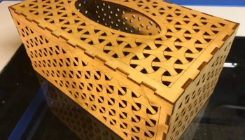 Макет "Коробка для салфеток плетеная 3мм березовая фанера"