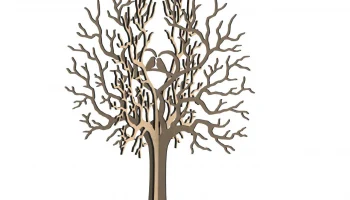 Макет "Птицы дерево подставка для украшений 3мм"