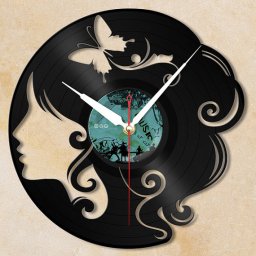 Макет "Настенные часы Девушка-фея с бабочкой" 0