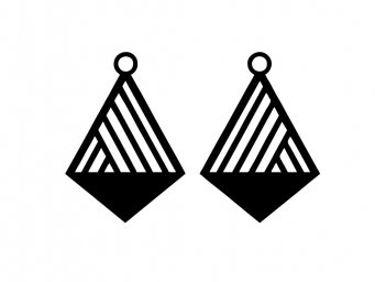 Макет "Геометрический дизайн сережек в форме креста" 1