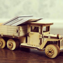 Макет "Деревянный грузовик игрушечный автомобиль" 1