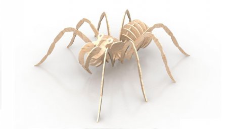 Mock-up "Spider 6 mm wooden 3d puzzle insect" 0