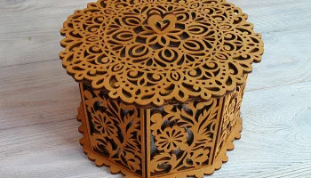 Деревянная декоративная восьмиугольная подарочная коробка для хранения ювелирных изделий