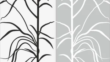 Макет "Дерево и листья абстрактный узор пескоструйный рисунок"