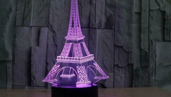Макет "Эйфелева башня акриловая 3d лампа иллюзия"