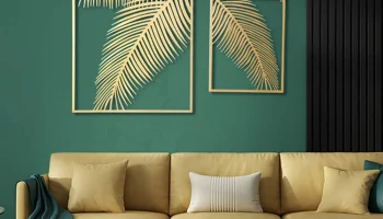 Настенный декор из пальмовых листьев