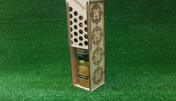 Макет "Подарочная коробка пенал деревянный ящик для вина"