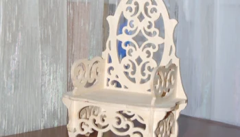 Макет "Королевский кукольный трон миниатюрный кукольный домик трон барби стул 12 мм"
