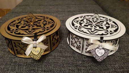 Макет "Декоративная деревянная круглая коробка корзина для конфет" 0