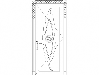 Макет "Резная деревянная дверь" 0
