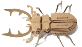 Макет "Жук насекомое 3d деревянный пазл 3 мм"