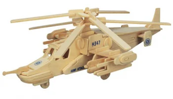 Макет "3d деревянный пазл для сборки вертолета"