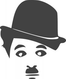 Чарли Чаплин силуэт виниловая наклейка 0