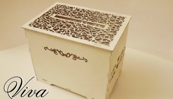 Макет "Коробка для свадебных открыток"
