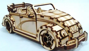 Макет "Игрушечный автомобиль Volkswagen beetle кабриолет"