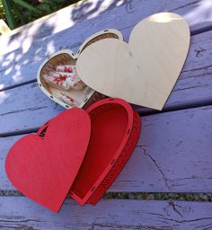 Макет "Коробка любви в форме сердца коробка для шоколада" 3