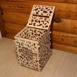 Макет "Декоративная коробка с бабочками коробка для свадебных конвертов" 1