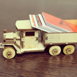 Макет "Деревянный грузовик игрушечный автомобиль" 2