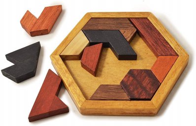 Макет "Деревянный шестиугольник головоломка игра для детей образовательный подарок" 1